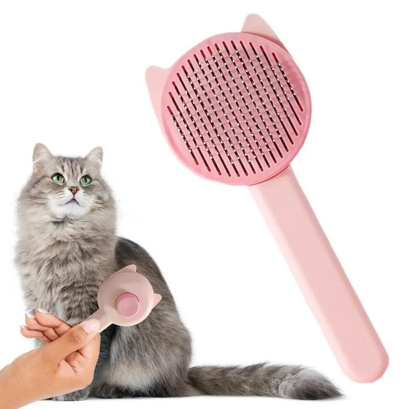 

Deshedding Brush Cat Dog Brush Self Cleaning Slicker Brush Comb Care Cat Stainless Steel Pet Grooming Brush Pets Dog Accessories
