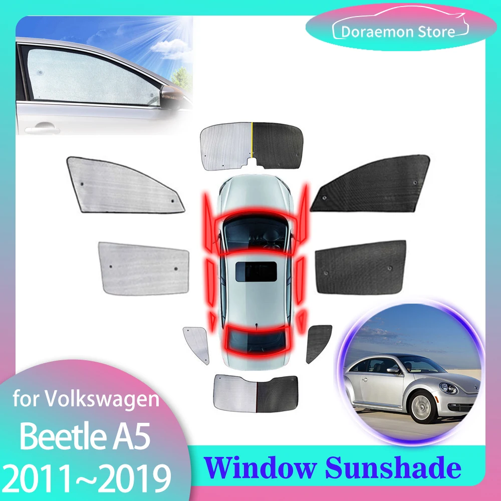 

Солнцезащитные накладки для Volkswagen VW Beetle, божья коровка, оболочка, фурнитура A5 2011 ~ 2019 2012 2013 2014 2015 2016 2017 2018, ветрозащитные шторы, Windows аксессуары с козырьком