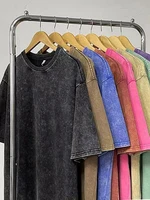 AOSSVIAO Хлопковые футболки женские кислотная стирка