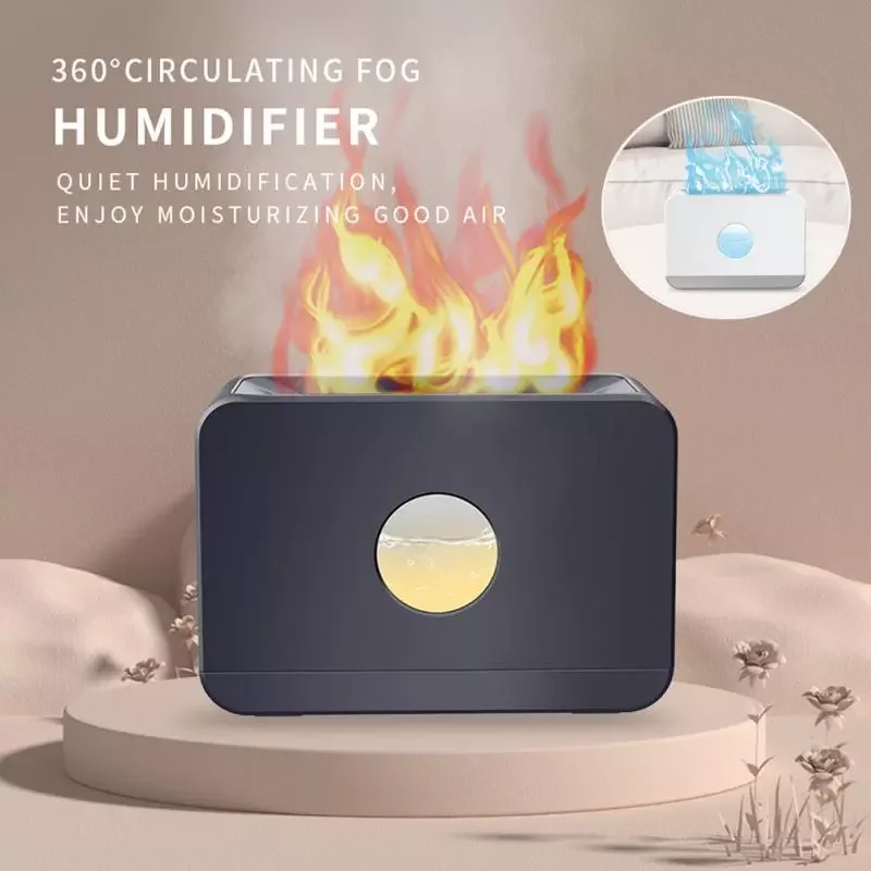 

Ультразвуковой увлажнитель воздуха NEW2023, 220 мл, USB, с имитацией пламени