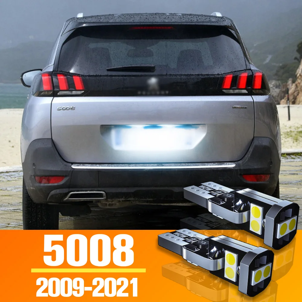 

2pcs LED License Plate Light Bulb Accessories For Peugeot 5008 1 2 2010 2011 2012 2013 2014 2015 2016 2017 2018 2019 2020 2021