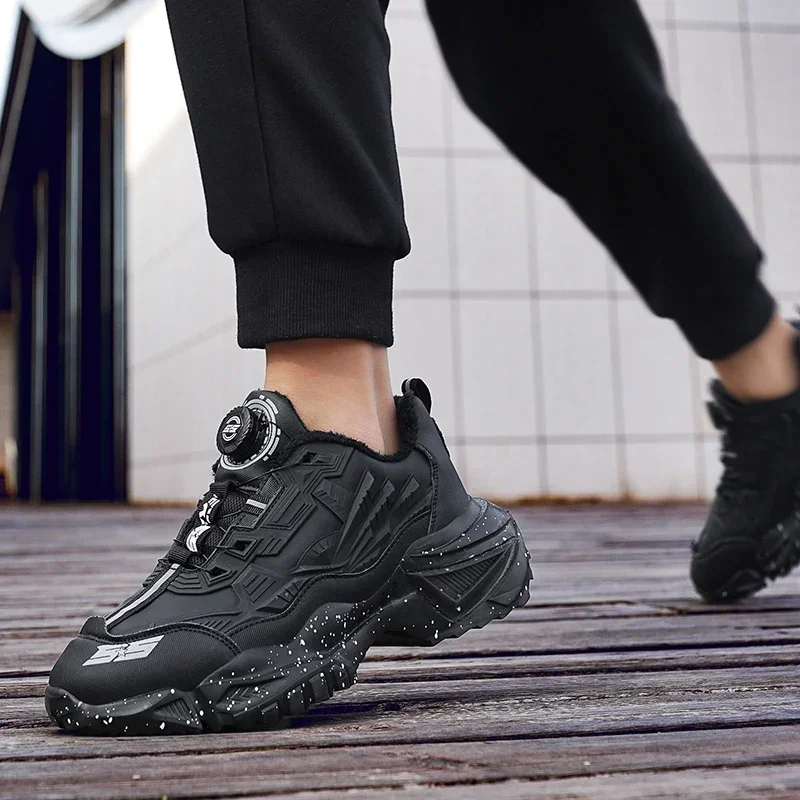 Мужские ботинки новинка 2024 зимние тапочки теплая мужская обувь