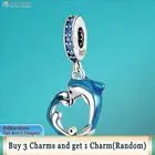 Шарм-подвеска в виде дельфина, подходит для оригинальных браслетов Pandora, модные ювелирные украшения в подарок