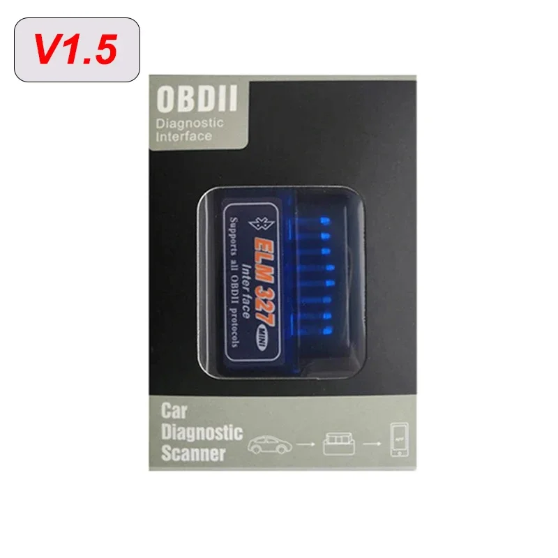 

Мини-сканер ELM327 Bluetooth OBD2 V1.5/V2.1 16PIN, Универсальный Диагностический Инструмент Для Автомобилей