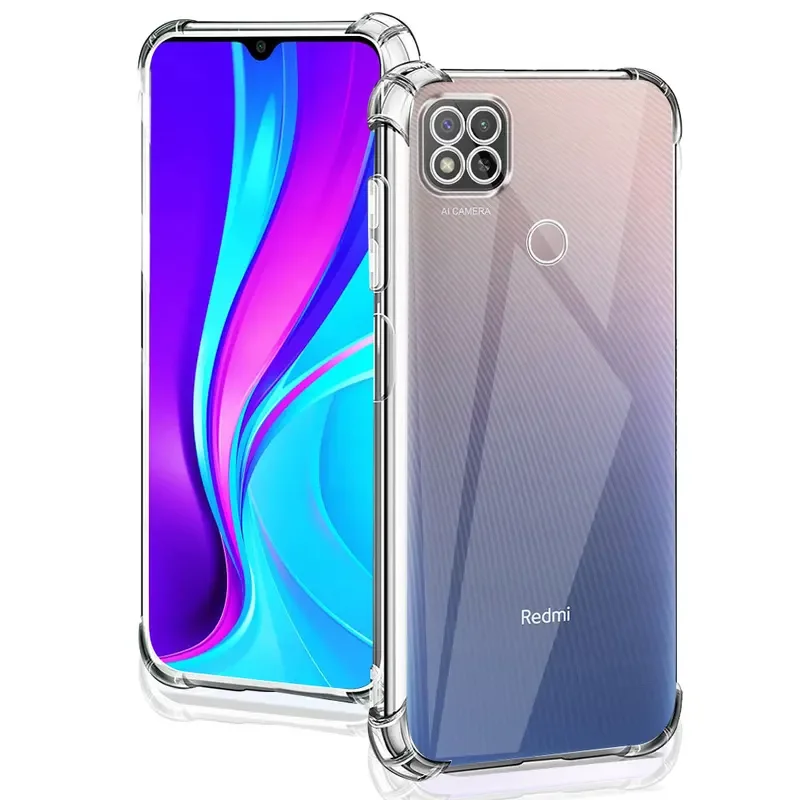 Чехол для телефона Xiaomi Redmi 9C NFC силиконовый мягкий ударопрочный чехол прозрачный