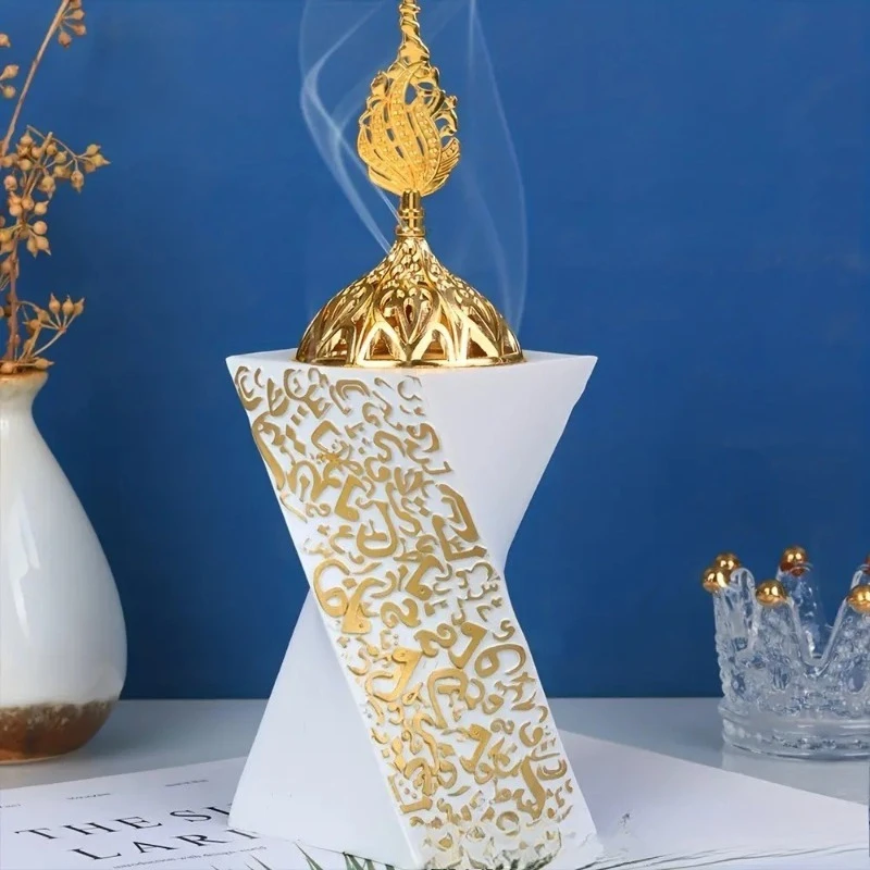 Фото Курильница для благовоний из смолы, курильница для бахур, курильница для угля, для йоги, спа, ароматерапии, офиса, домашнего декора №2