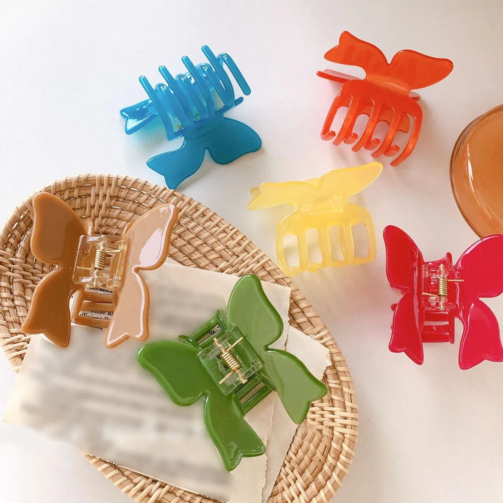 

Заколка-краб Женская акриловая прозрачная для конского хвоста, 5,2 см