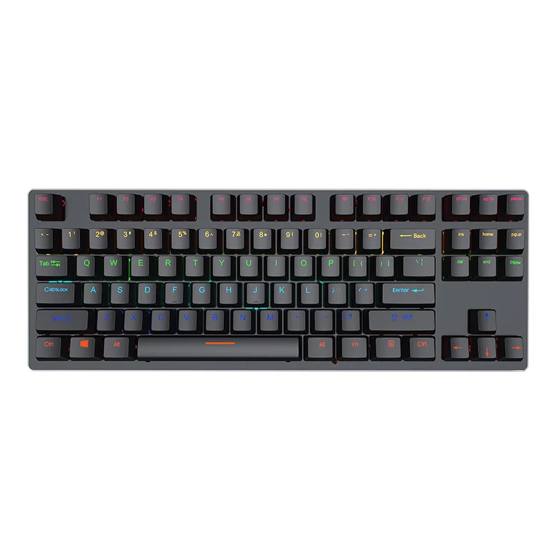 

SeenDa Mechanical Gaming Keyboard RGB LED Rainbow Backlit Wired Keyboard with Red Switches for Windows Gaming PC 87 Keys