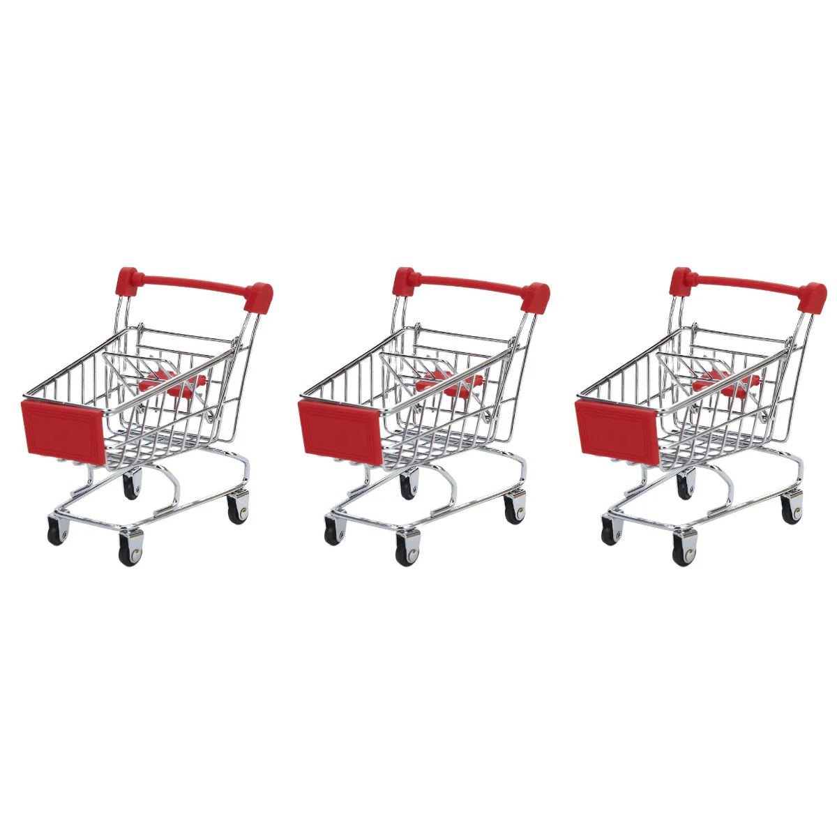 

Toy Shopping Cart Mini Handcart Carts Simulation Storage Deskmode Utility Blue Baby Accessories Supermarket Trolley Container