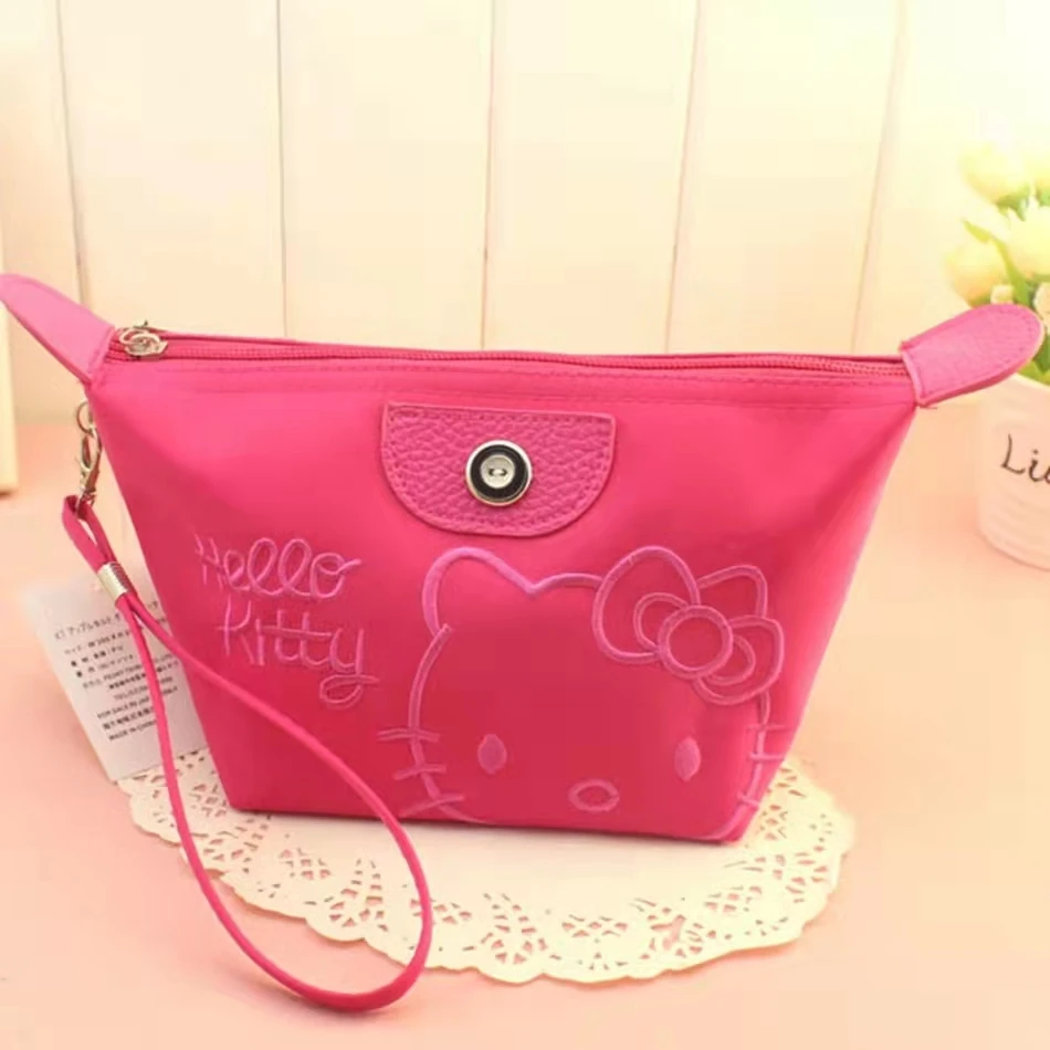 

Hello Kitty Small Portable Simple Cute Girl Large-capacity Travel Waterproof Skin Care Products Storage Bag Cosmetic Bag