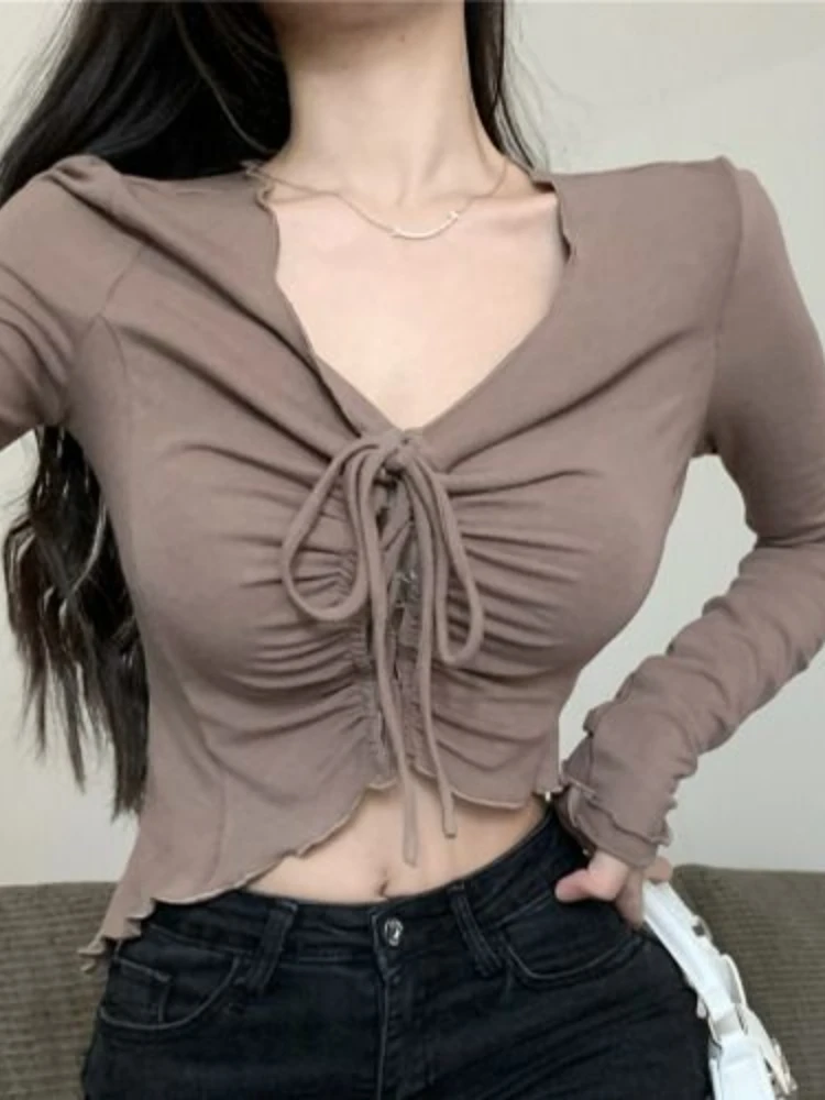 Футболки женские однотонные модные простые универсальные тонкие на каждый день