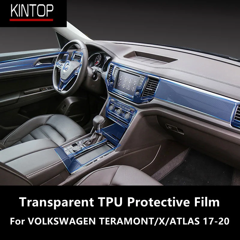 

For VOLKSWAGEN TERAMONT/X/ATLAS 17-20 Car Interior Center Console Transparent TPU Protective Film Anti-scratch Repair Film