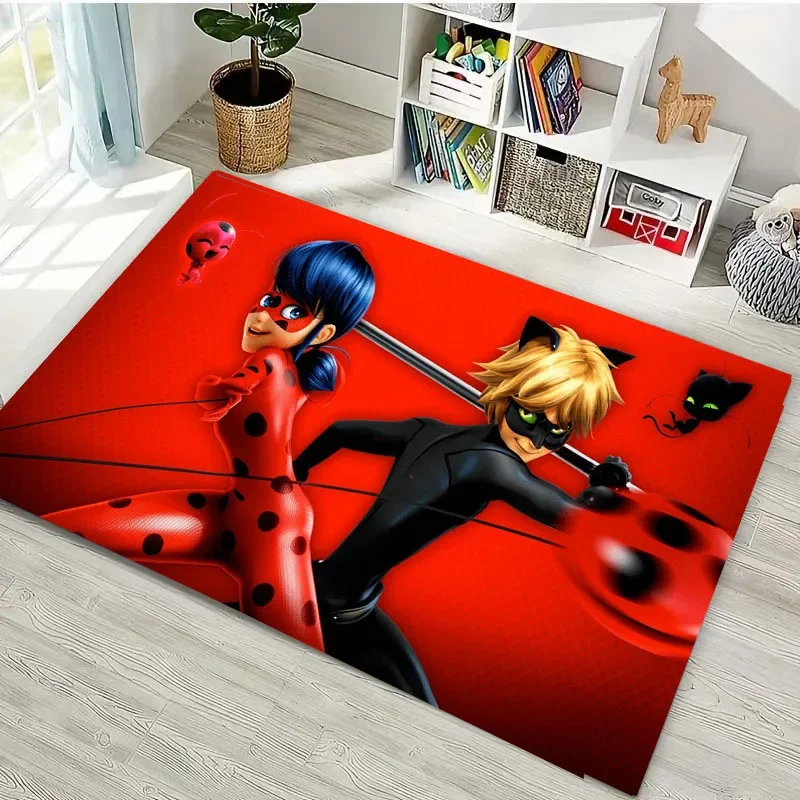 L-Ladybugs M-Miraculous Carpet Living Room and Bedroom Household Items kids Sofa Mats Doormat Floor Anti-slip Rug Gift