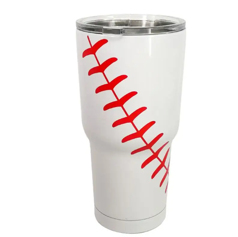 Softball baseball cups Wine Glasses mugs 304 Stainless Steel  Wall Vacuum Insulated Cups   Basketball beer cups red wine cups