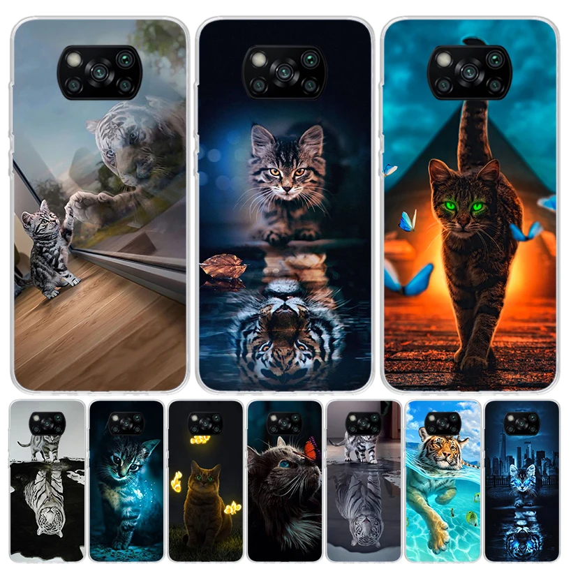 Чехол для телефона Cool Animal Big Cat Tiger Xiaomi Mi 11T 12T 10T 9T Pro 11i 12X 13 12 11 10 9 8 Lite 6X 5X A3 A2 Trend Funda