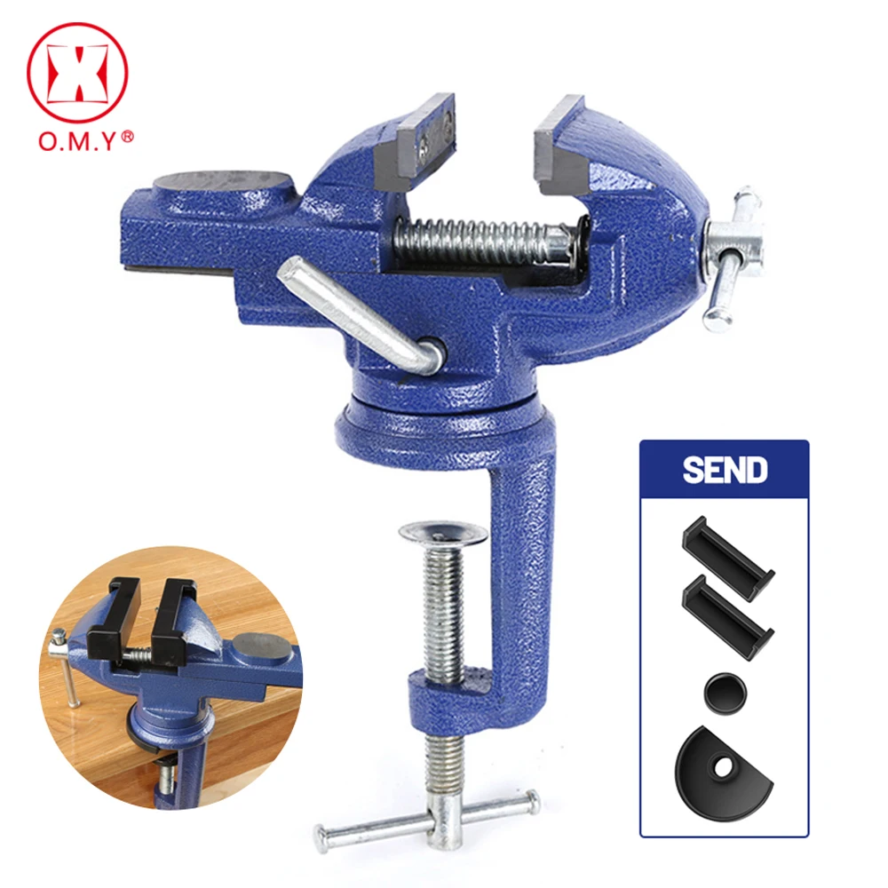 Table Vise High Carbon Steel 360 Deg SpinUniversal Multifunction Vise Desktop Vise Repair Woodwork Jewelry Making Hand Tool