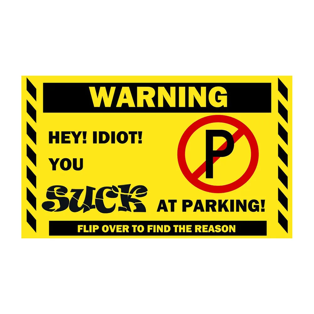 

9cm*5.4cm NO PARKING Stickers Warning Violation Towing Car Sign Car Sticker Waterproof Reflective Vinyl Decal