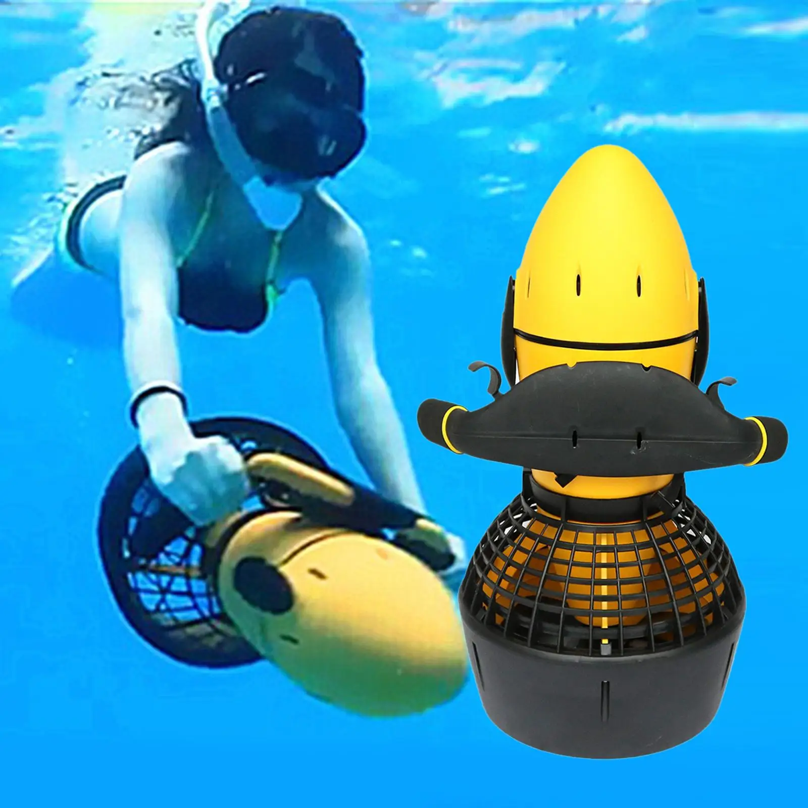 

Electric Underwater Sea Scooter 6km/h Waterproof Diving Propeller w/ Battery