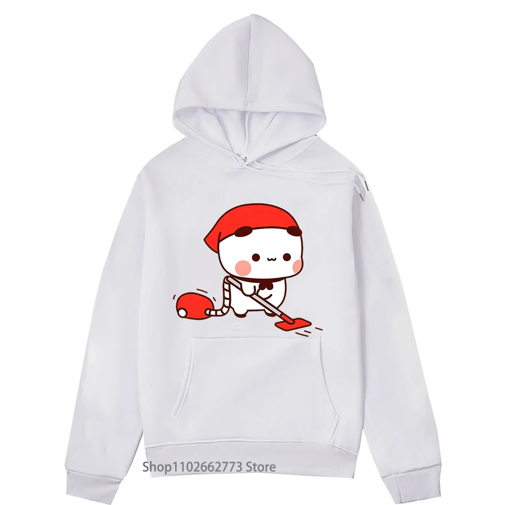 

Funny Bubu Is Cleaning The House Hoodie Panda Bear Graphic Sweatshirt Kawaii Cute Tops Men/Women Clothing Y2k Sudaderas Fleece