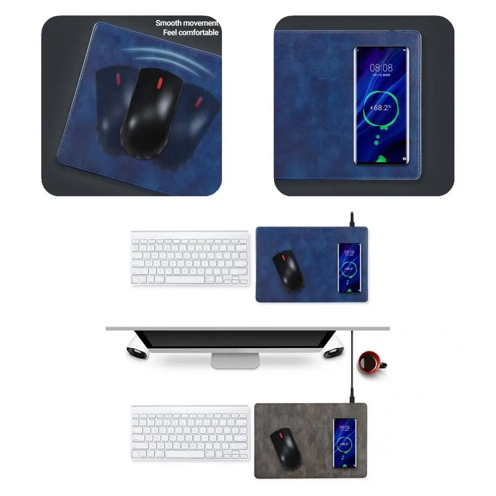 

Creative 10W Portable Smart Wireless Charging Mouse Mat Wireless Charger Mouse Pad Soft Lightweight