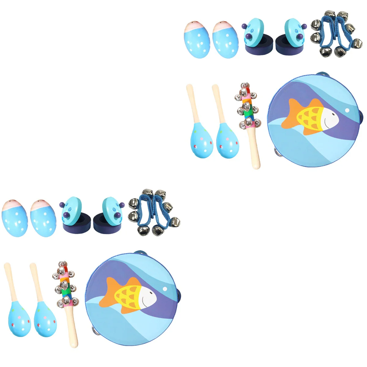 2 Sets Of Practical Convenient Portable Useful Interesting Kids Kids Instrument Toddler Percussion