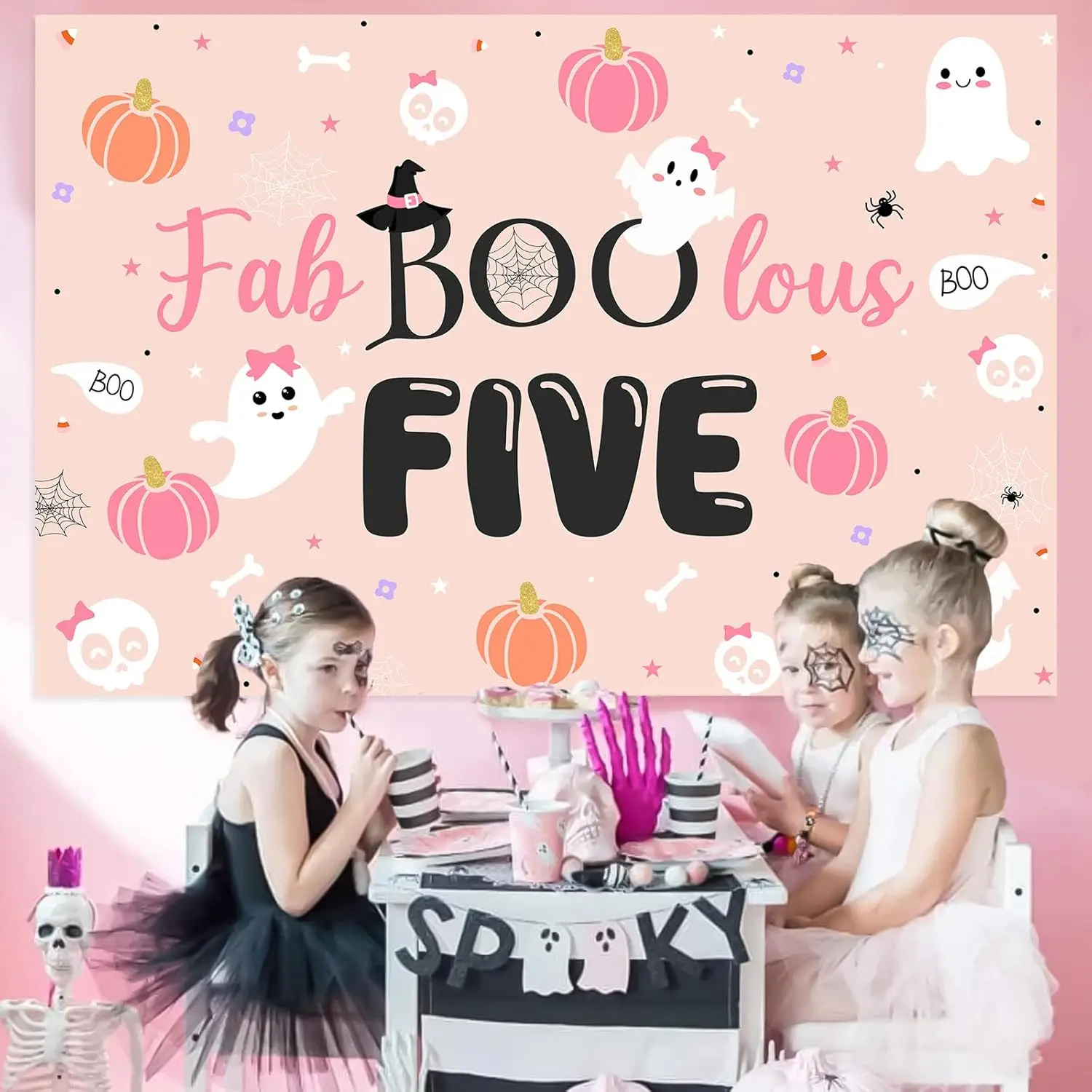 Fangleland Хэллоуин Fabboolous фон для девочки оранжевый розовый сладкий на 5-й День