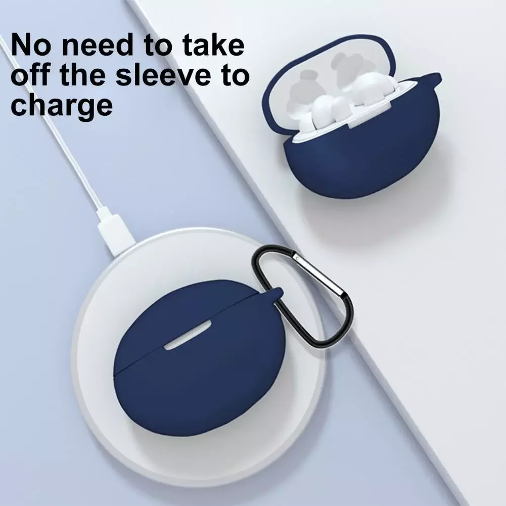 

Protective Silicone Earphone Case Cover With Hook Headset Protector Soft Pouch Shell Headphone Case Huawei FreeBuds 4i Accessory