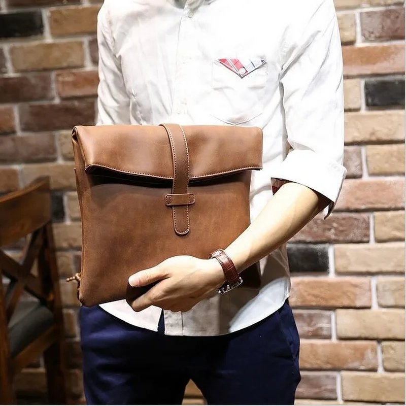 Crazy horse leathe Ipad bagsr men's briefcase Men's messenger bag Men leather shoulder bag document bag soft leather bag