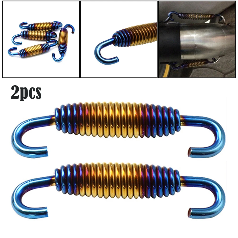 

Shock Absorber Springs Hook 2pcs Exhaust Springs Muffler Can Waterproof