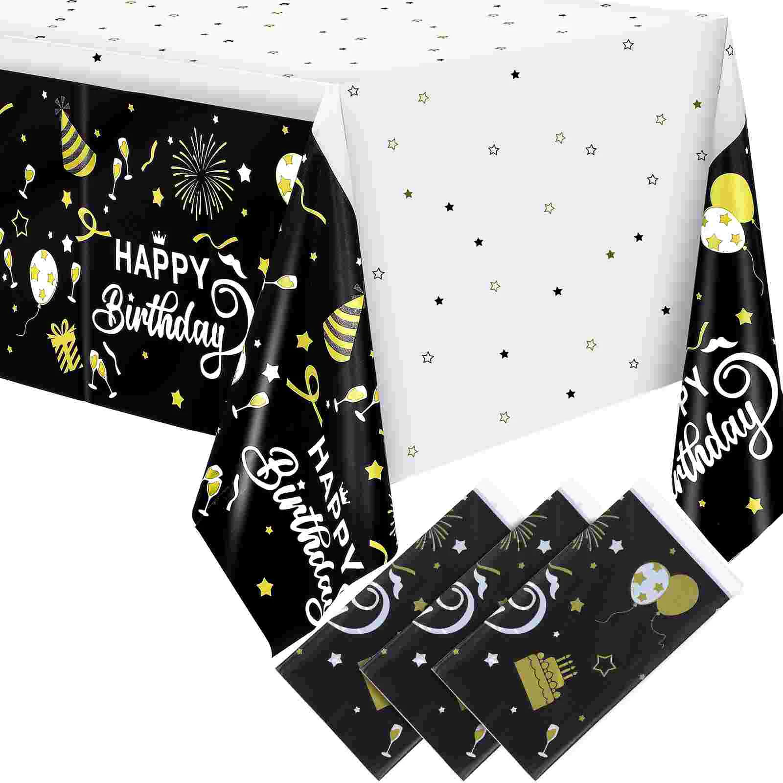 

Table Party Birthday Cover Tablecloth Cloth Tablecloths Decorations Decorative Cloths Happy Supplies Disposable Printed