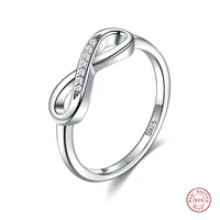 nuncad 925 sterling ring infinity symbol ring women girls zircon twist ring jewelry gift free shipping