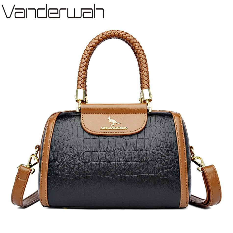 

Роскошные кожаные сумки через плечо с тканью, портативные для женщин 2023, женская сумка-мессенджер на плечо, дизайнерские дамские сумочки, кошельки