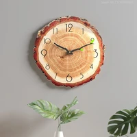 12 in wood grain clock nordic creative mute wall clock acrylic pointer kitchen watch home interiors decor living room horloge