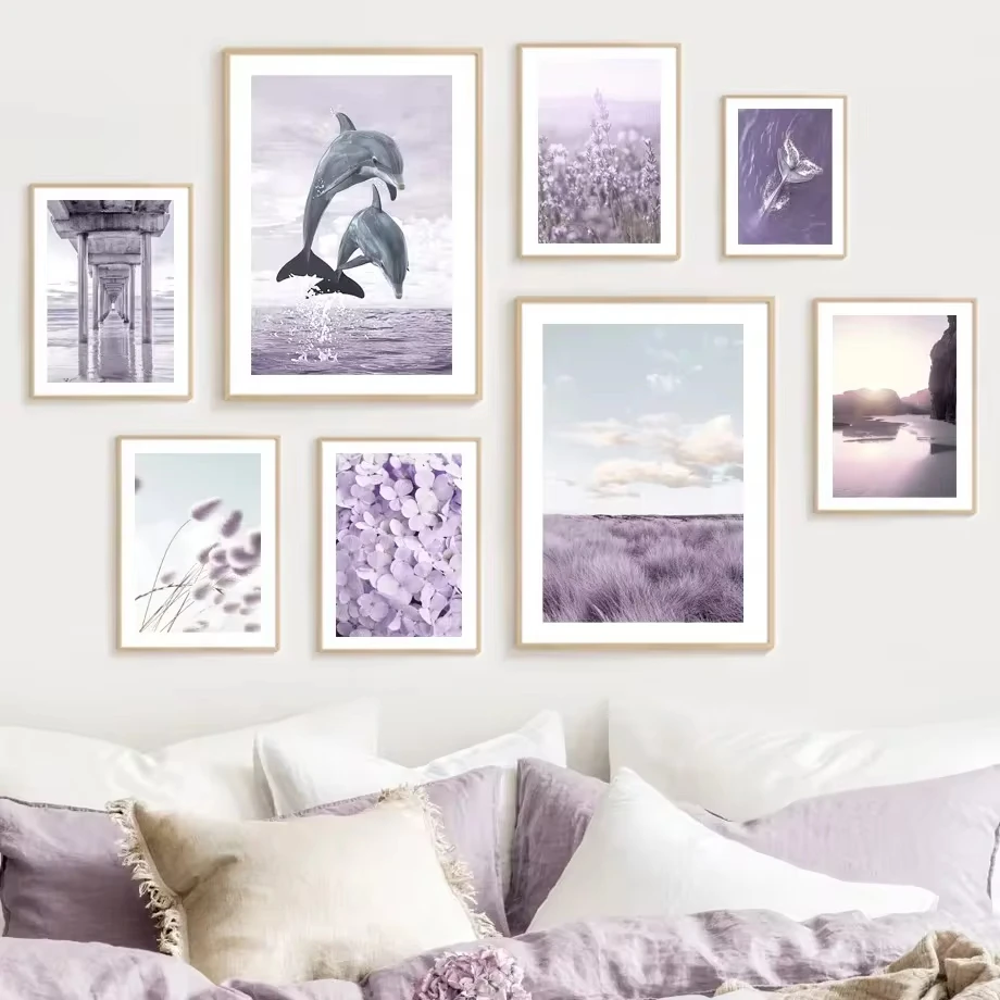 Настенная картина в скандинавском стиле с изображением пляжа Кита моста язычков