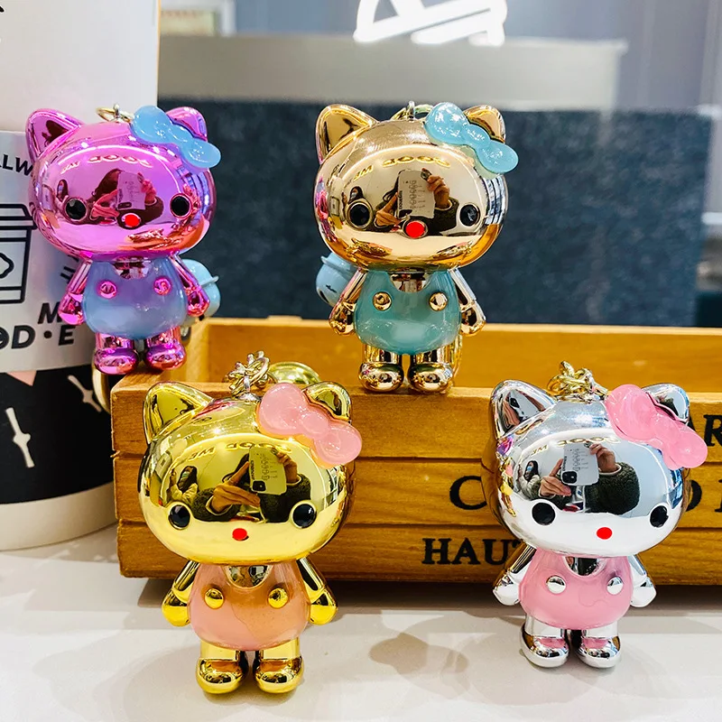 

Sanrio Kawaii Hello Kitty Kuromi Melody Tentacles Cartoon Keychain Student Cat Key Chain Car Key Bag Pendant Toys for Girls Cute