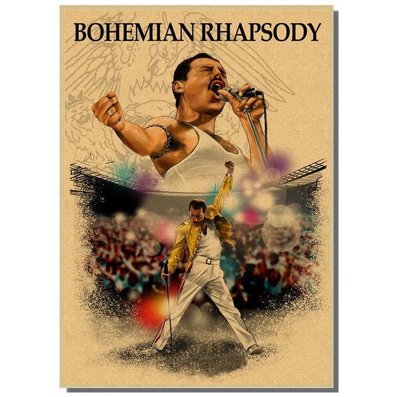 Постер из крафт-бумаги с музыкой группы винтажный высококачественный