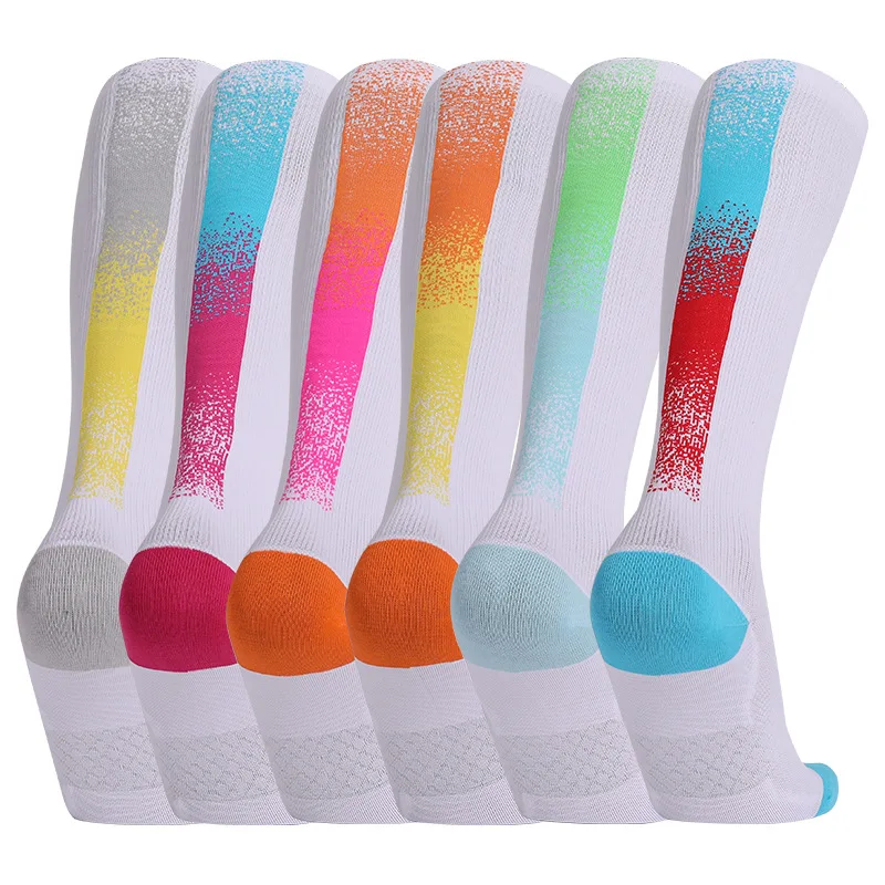 

New long tube compression socks outdoor sports calf socks high elastic high tube sports marathon pressure socks