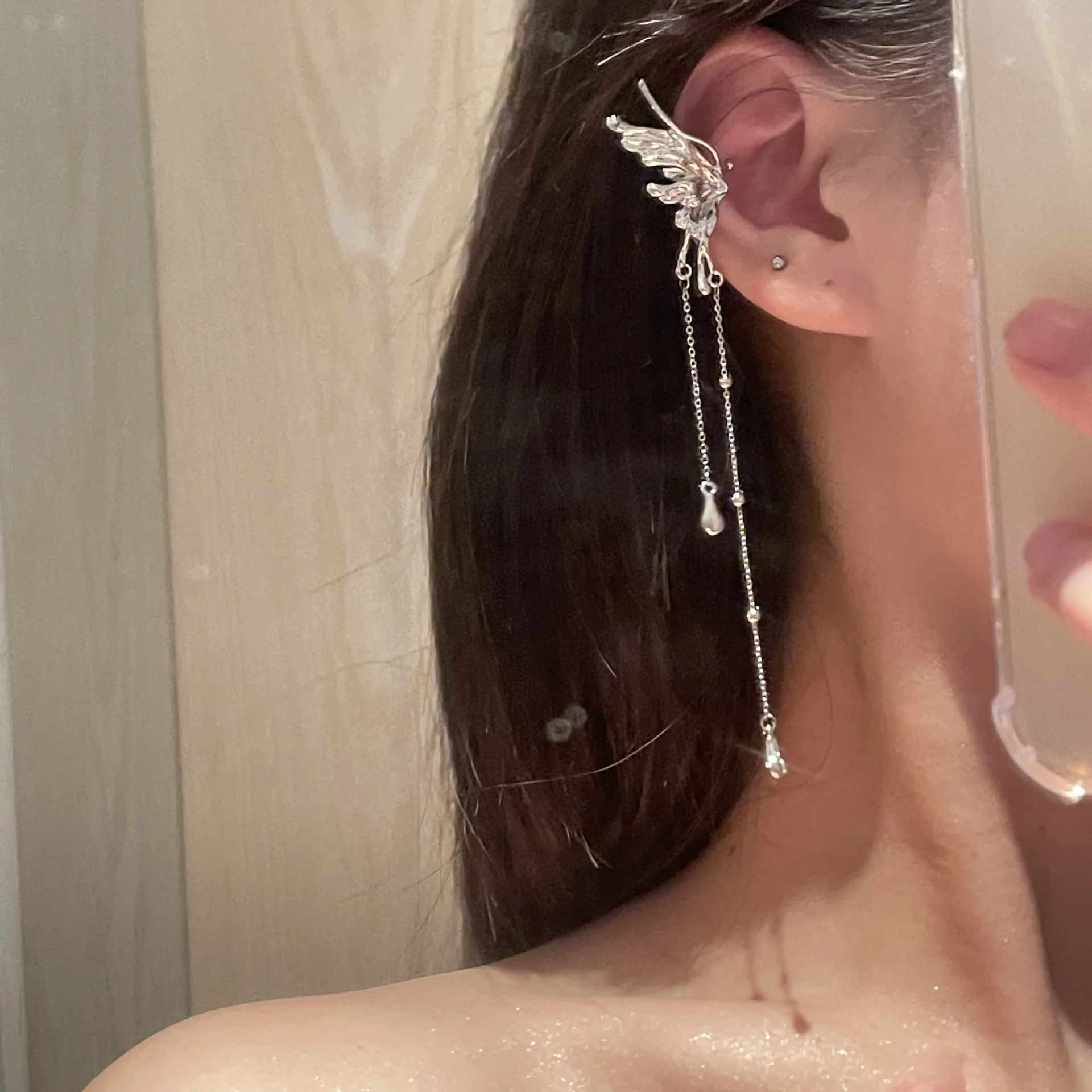 

Butterfly Earbone Fairy Female Personalized Tassel Drop Earrings Earings Fashion Jewelry Christmas Women Accessories Moda Mujer