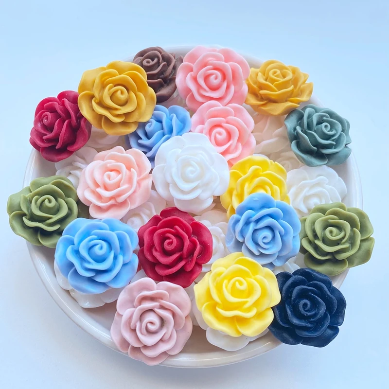 

Мини розы из полимерной смолы, 20 шт.