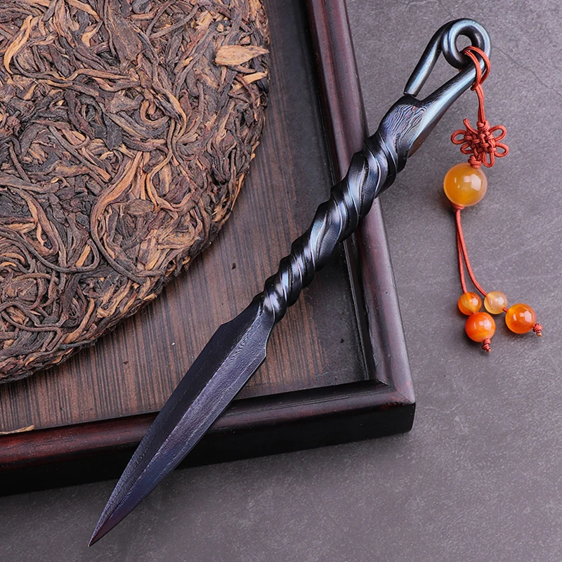 

Puer Tea Knife Steelmaking Tea Needle Chinese Kung Fu Teaware Accessories Pry Tool Cutter Tea Cone Collection Crafts Decoration
