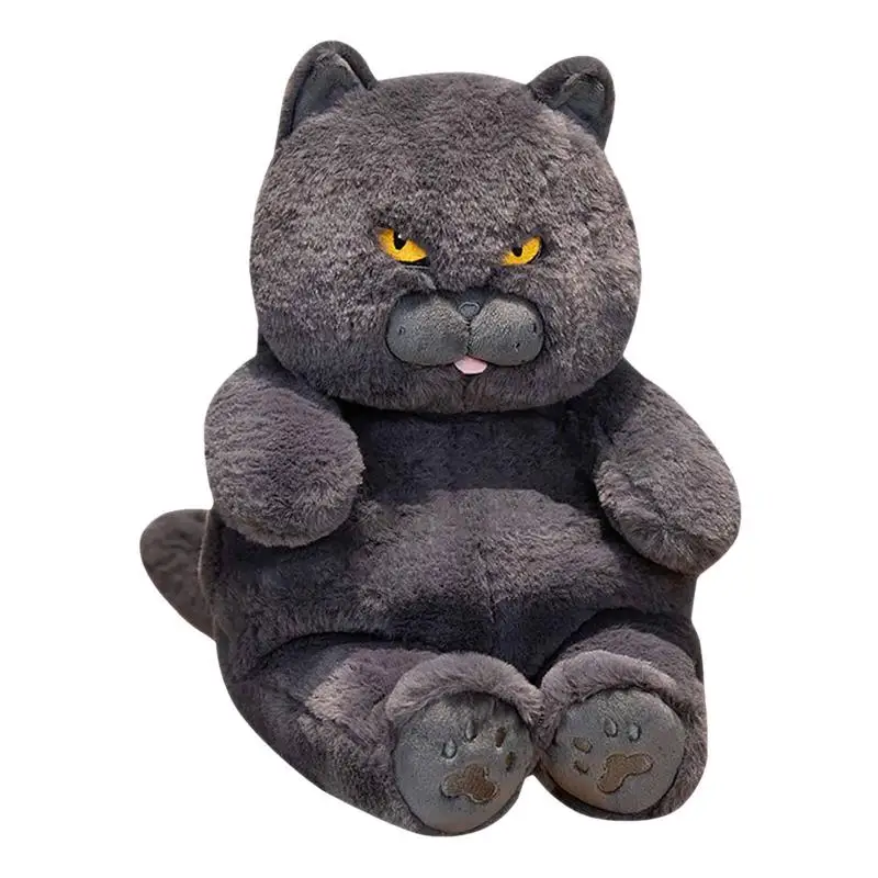 

Furry Plush Soft British Shorthair Cat Plush Toy Stuffed Drak Blue Grey Lazy Fat Cat Hug Toy Kids Birthday Gift Boyfriend 30cm
