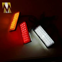 motorcycle led white lens rectangle white light for universal motorcycle accessories atv scooter reflector