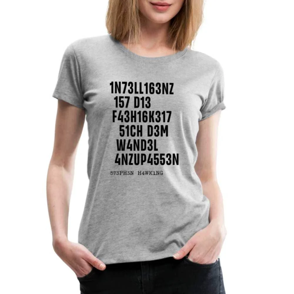 Умная футболка с цитатой Hawking