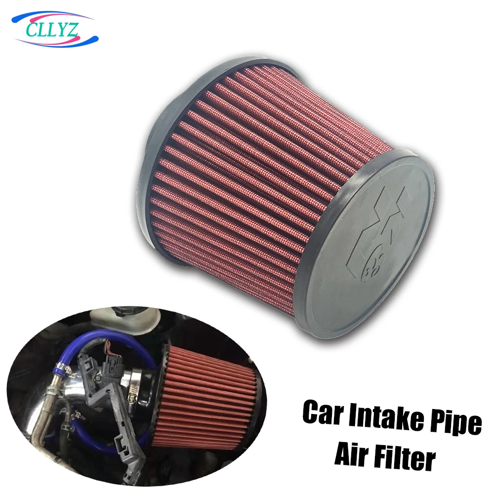CLLYZ Car Air Filter Universal 63/70/76MM K& N High Flow Cone Air Intake Filter Induction Kit Washable 14084-2