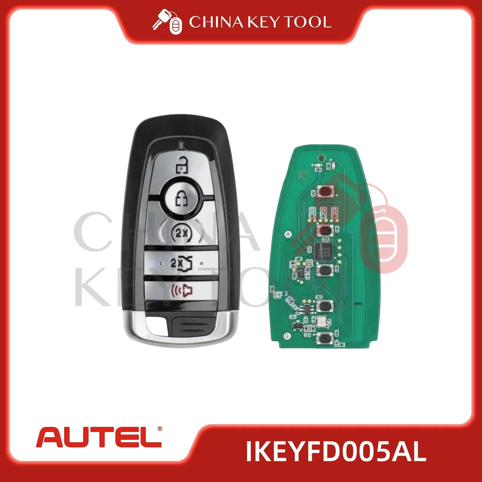 

1 шт. Autel IKEYFD005AL FD005AL универсальный смарт-дистанционный ключ 5 кнопок 315/433 МГц для смарт-ключа Ford Autel для KM100 IM508 IM608