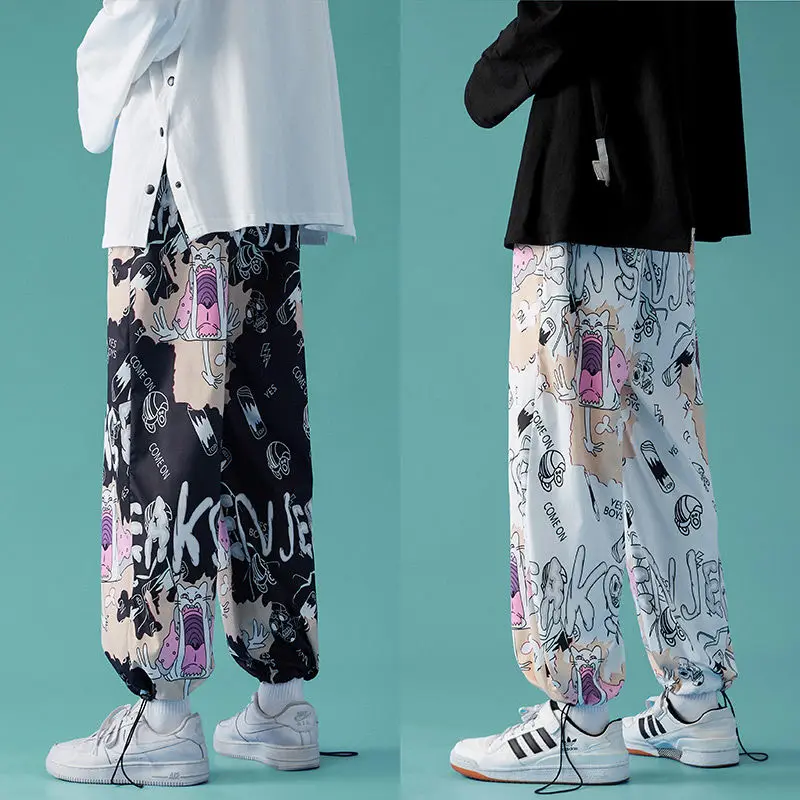 

EOENKKY/2022 Autumn New Print Harem Pants Men Trousers Casual Baggy Pants Men Sweatpants Hip Hop Streetwear S-3XL