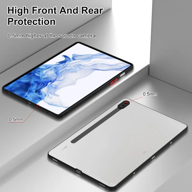 Матовый чехол для Samsung Galaxy Tab A9 + plus 11 A8 10 5 A7 Lite 8 7 планшета S9 FE 12 4 S8 S7 S6 жесткий