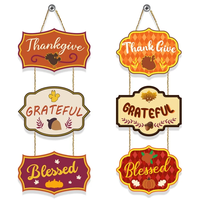 

Thanksgiving-Themed Courtyard Door Decoration And Hanging Sign