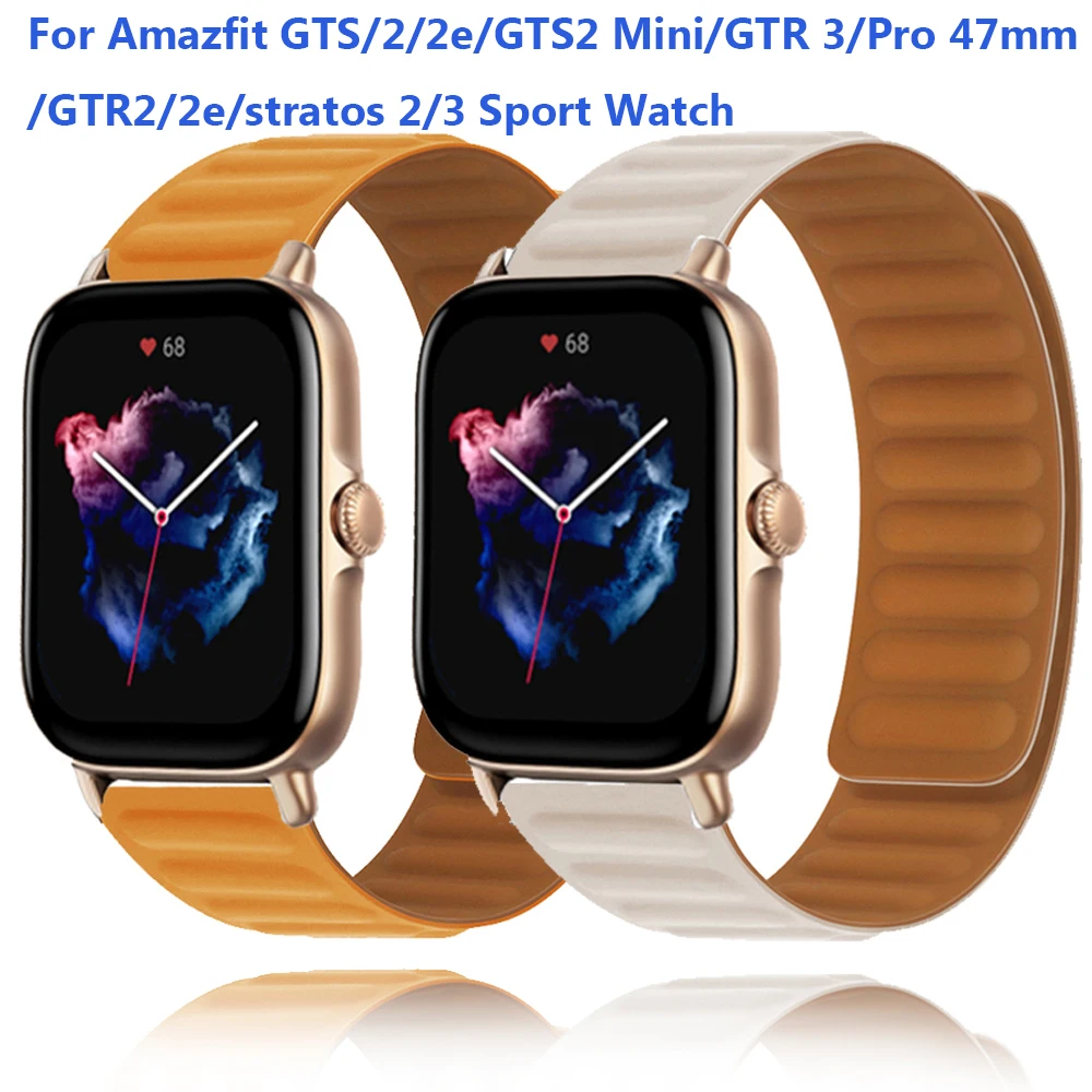 

20mm/22mm silicone Strap For Amazfit GTS/2/2e/GTS2 Mini/GTR 3/Pro 47mm/GTR2/2e/stratos 2/3 Sport Watch Bracelet Amazfit bip band