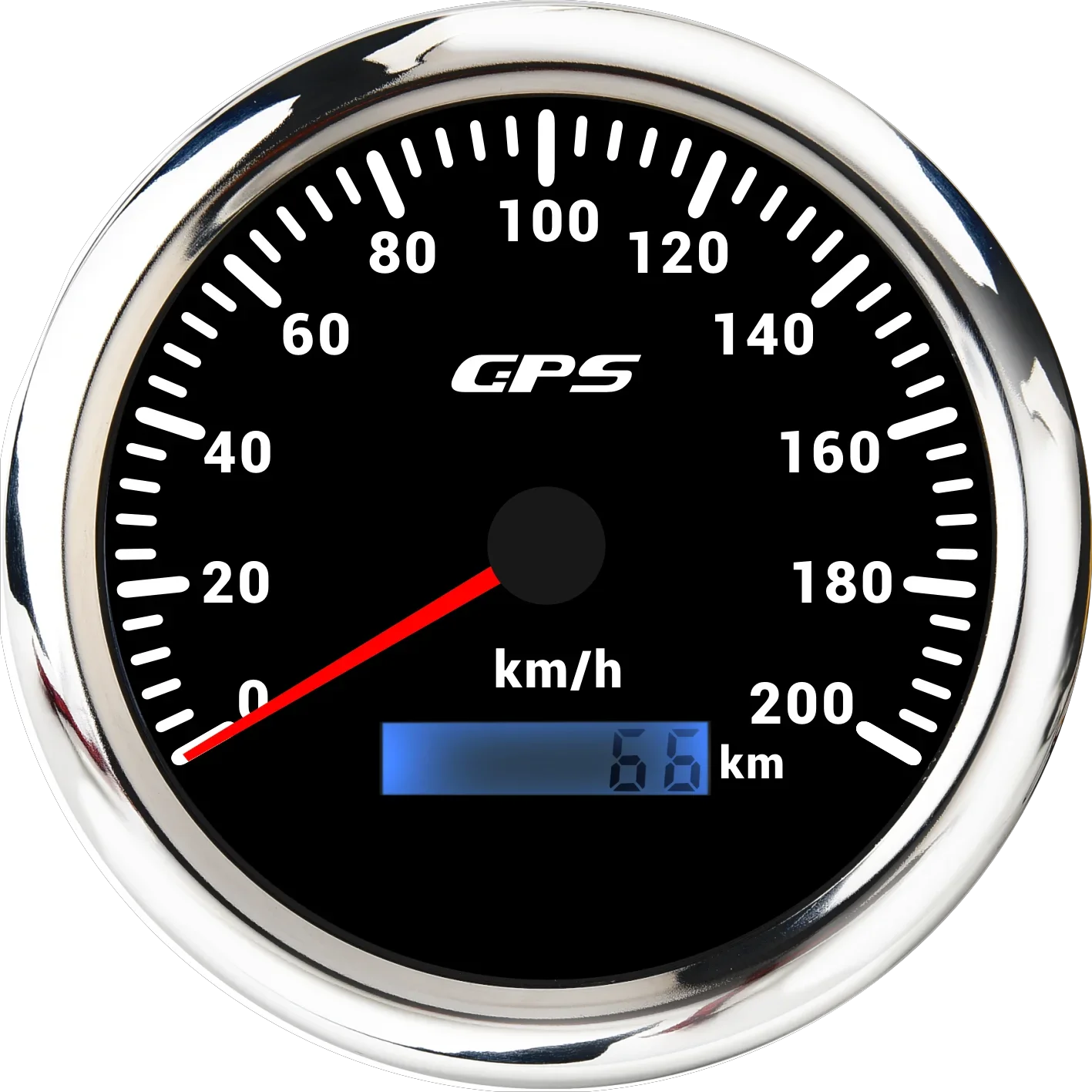 

110 мм GPS-спидометр с GPS-антенной 30/60/80/120/200 кмч Датчик скорости 7 цветов Измеритель подсветки для 12 В 24 В Автомобиль Лодка Морская